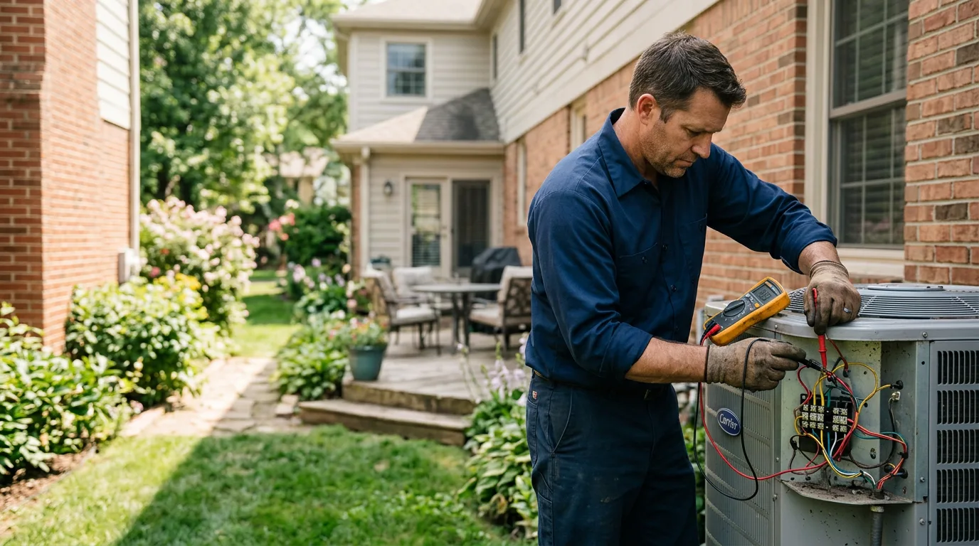 HVAC technician working near Stetsonville, WI